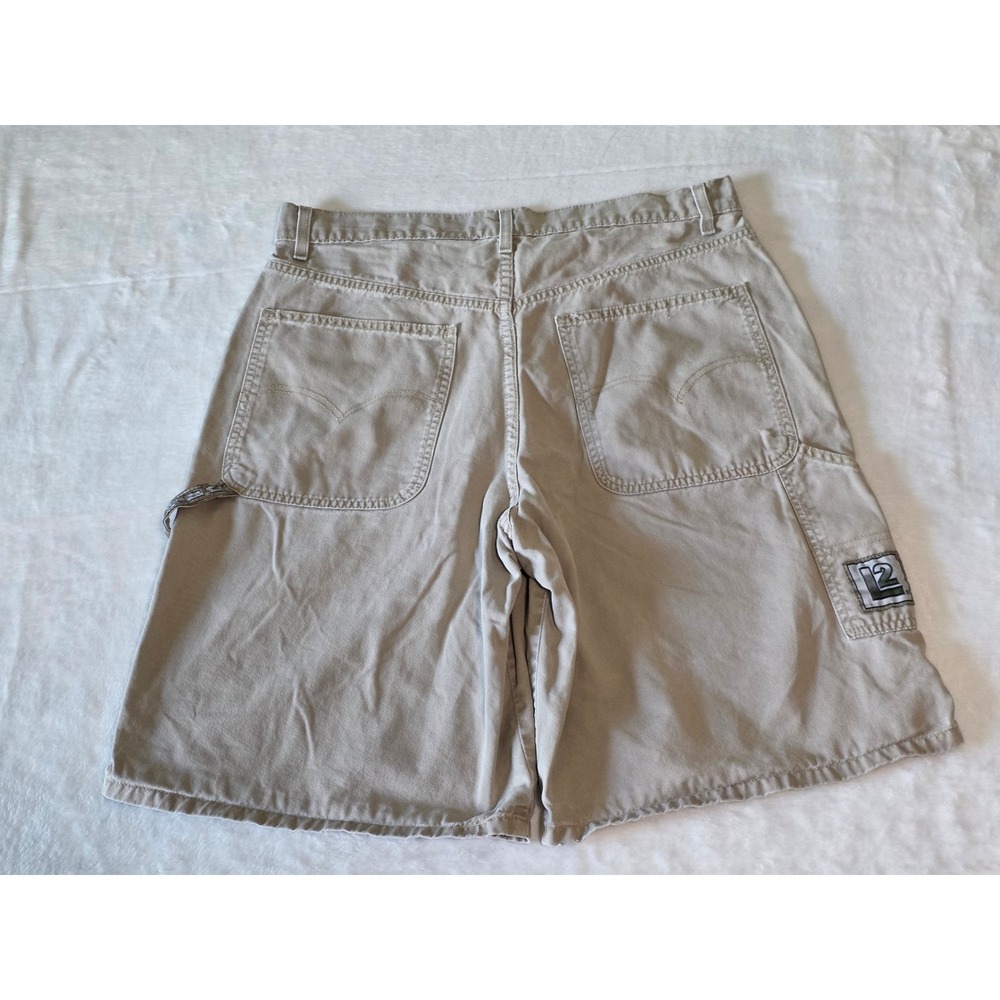 Vintage Levis L2 Carpenter Shorts Mens 33 Tan Khaki Cotton Canvas Utility Y2K
